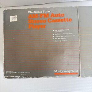 Vintage Sanyo FT 479 AM FM Auto Stereo Cassette Player Montgomery Ward 7336 002